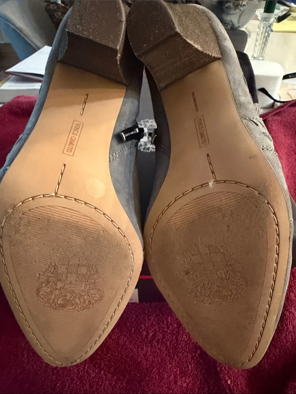 Vince Camuto gray suede